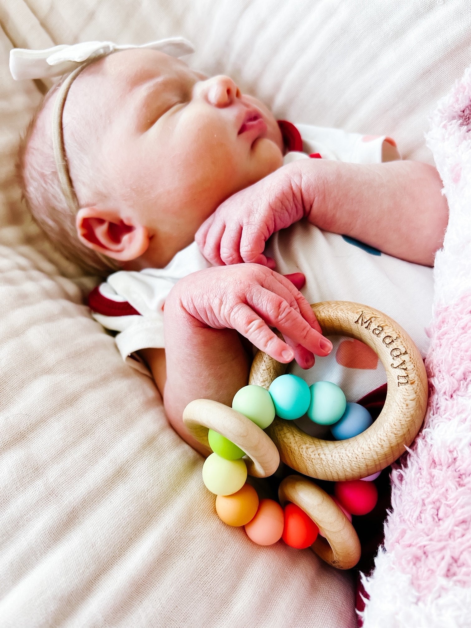 Saturn Ring Wooden Baby Teether - Bannor Toys