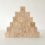 Stack of alphabet blocks
