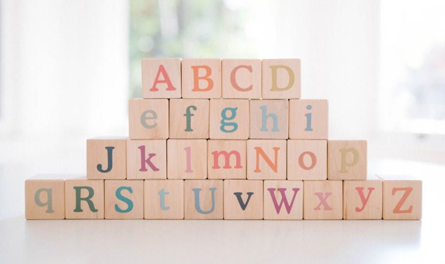 Boho Color Alphabet Blocks by Bannor Toys1