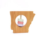 Arkansas State Wooden Baby Rattle™ - Bannor Toys