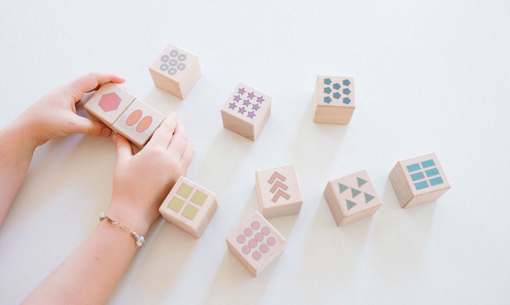 Boho Number + Counting Shape Blocks - Bannor Toys