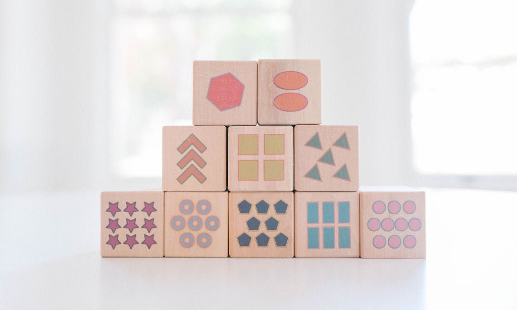 Boho Number + Counting Shape Blocks - Bannor Toys