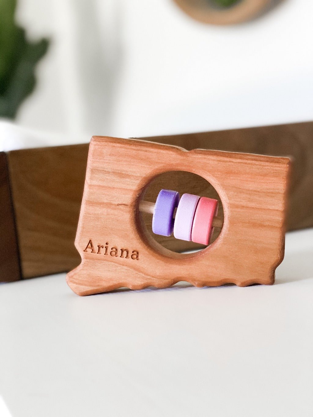 Connecticut State Wooden Baby Rattle™ - Bannor Toys