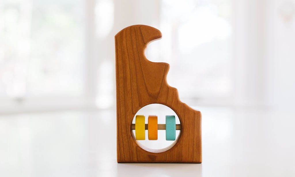 Delaware State Wooden Baby Rattle™ - Bannor Toys