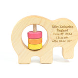 Elephant Wooden Baby Rattle - Bannor Toys