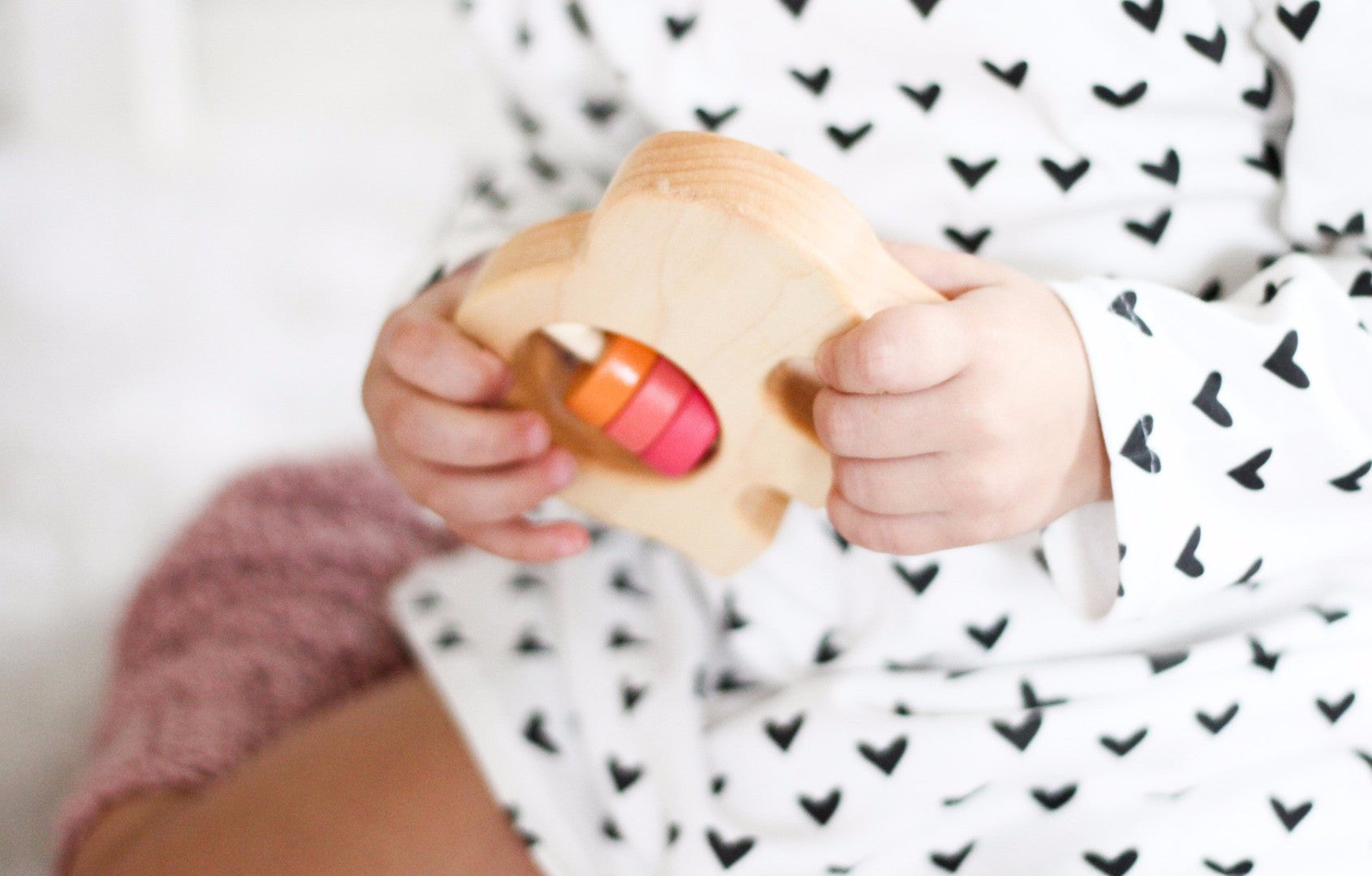 Elephant Wooden Baby Rattle - Bannor Toys