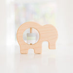 Elephant Wooden Baby Rattle - Bannor Toys