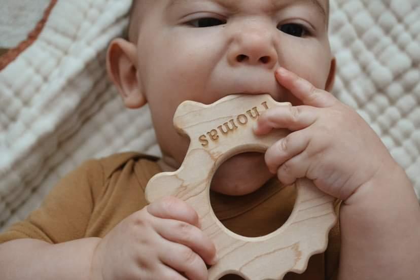 Hedgehog Wooden Baby Grasping Toy - Bannor Toys
