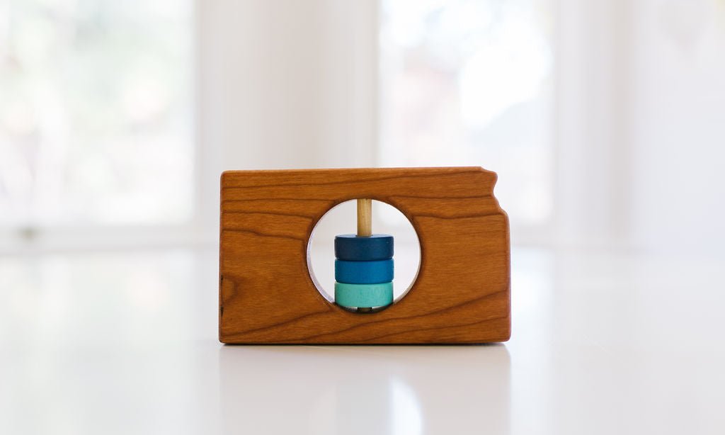 Kansas State Wooden Baby Rattle™ - Bannor Toys
