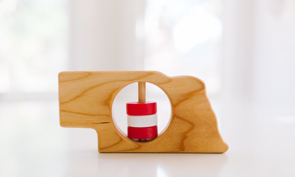Nebraska State Wooden Baby Rattle™ - Bannor Toys