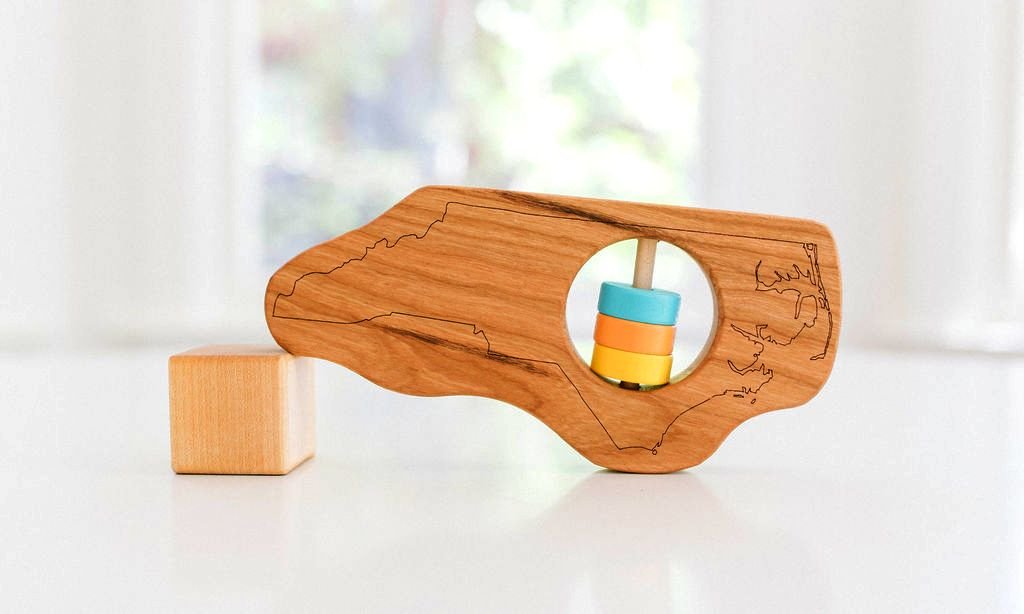 North Carolina State Wooden Baby Rattle™ - Bannor Toys