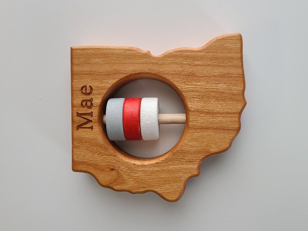 Ohio State Wooden Baby Rattle™ - Bannor Toys