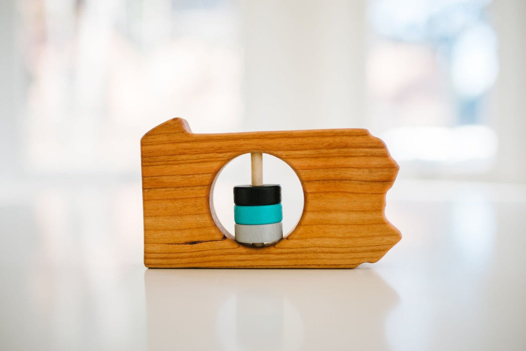 Pennsylvania State Wooden Baby Rattle™ - Bannor Toys