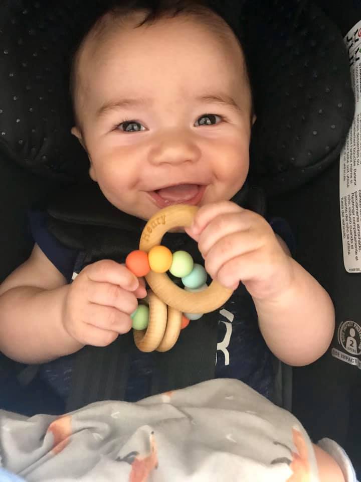 Saturn Ring Wooden Baby Teether - Bannor Toys