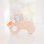 Tractor Wooden Grasping Toy with Teething Beads - Bannor Toys