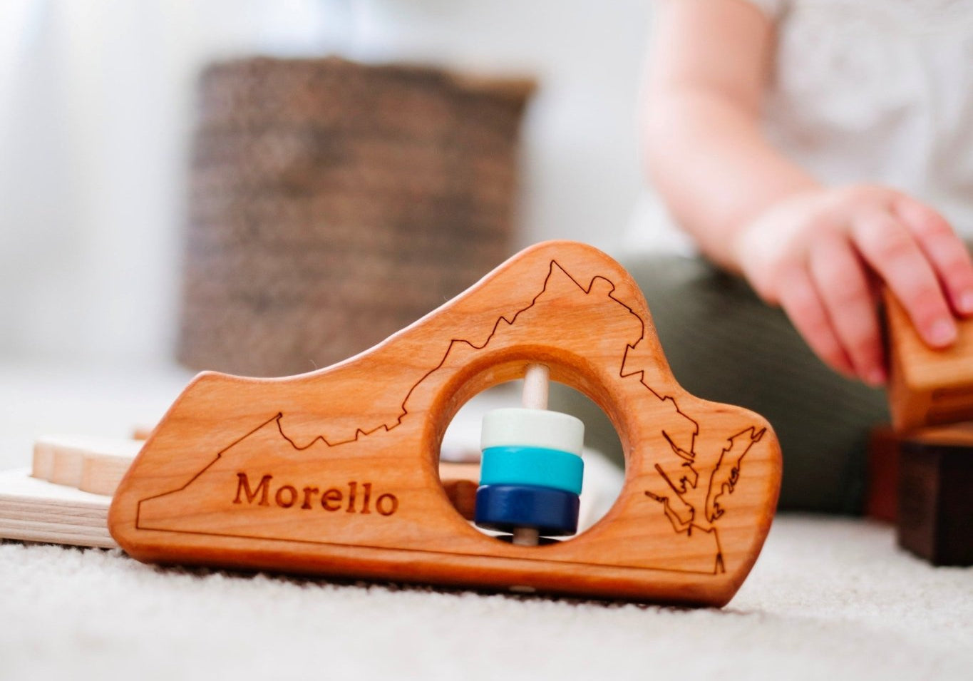 Virginia State Wooden Baby Rattle™ - Bannor Toys