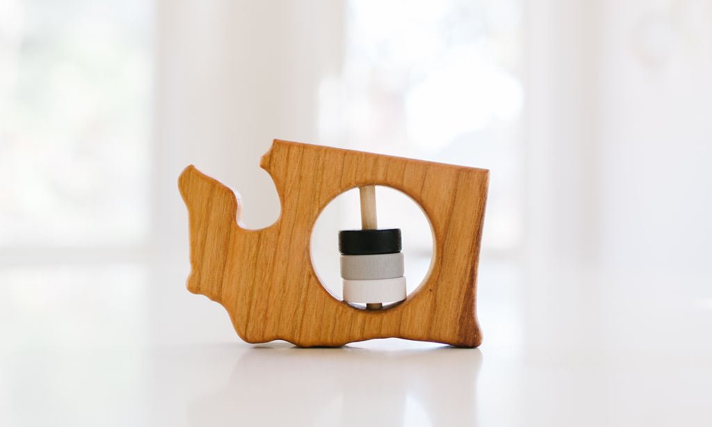 Washington State Wooden Baby Rattle™ - Bannor Toys