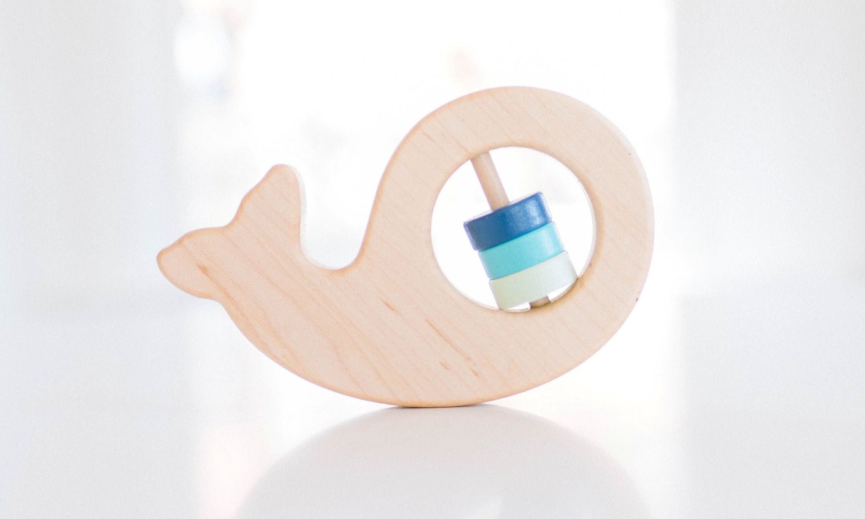 Whale Wooden Baby Rattle - Bannor Toys