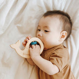 Whale Wooden Baby Rattle - Bannor Toys