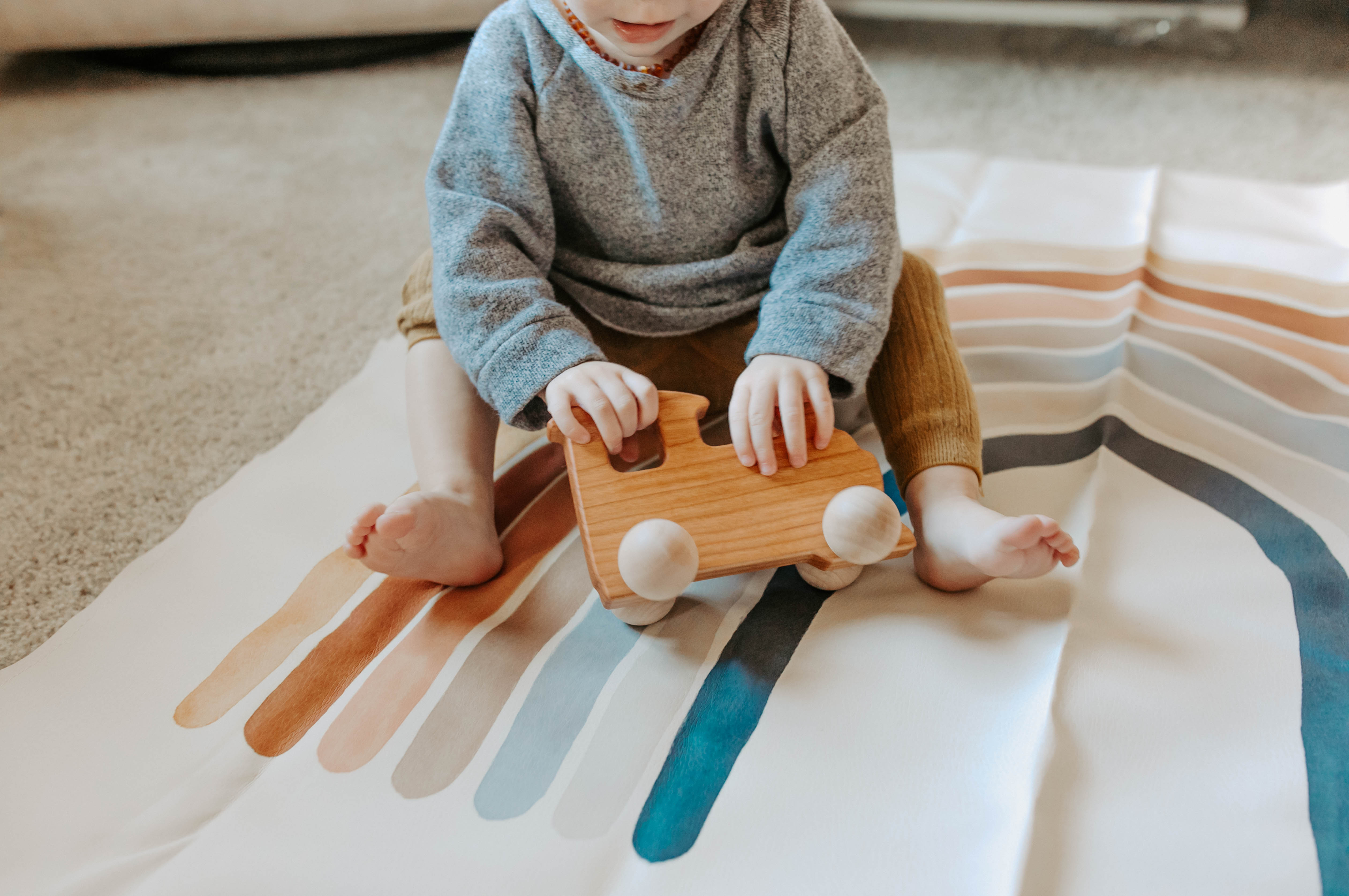 Wooden Train Push Toy, Cherry - Bannor Toys
