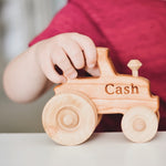 Wooden Toy Tractor, Cherry - Bannor Toys