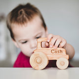 Wooden Toy Tractor, Cherry - Bannor Toys