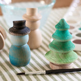 Wooden Paintables - Snowmen + Trees