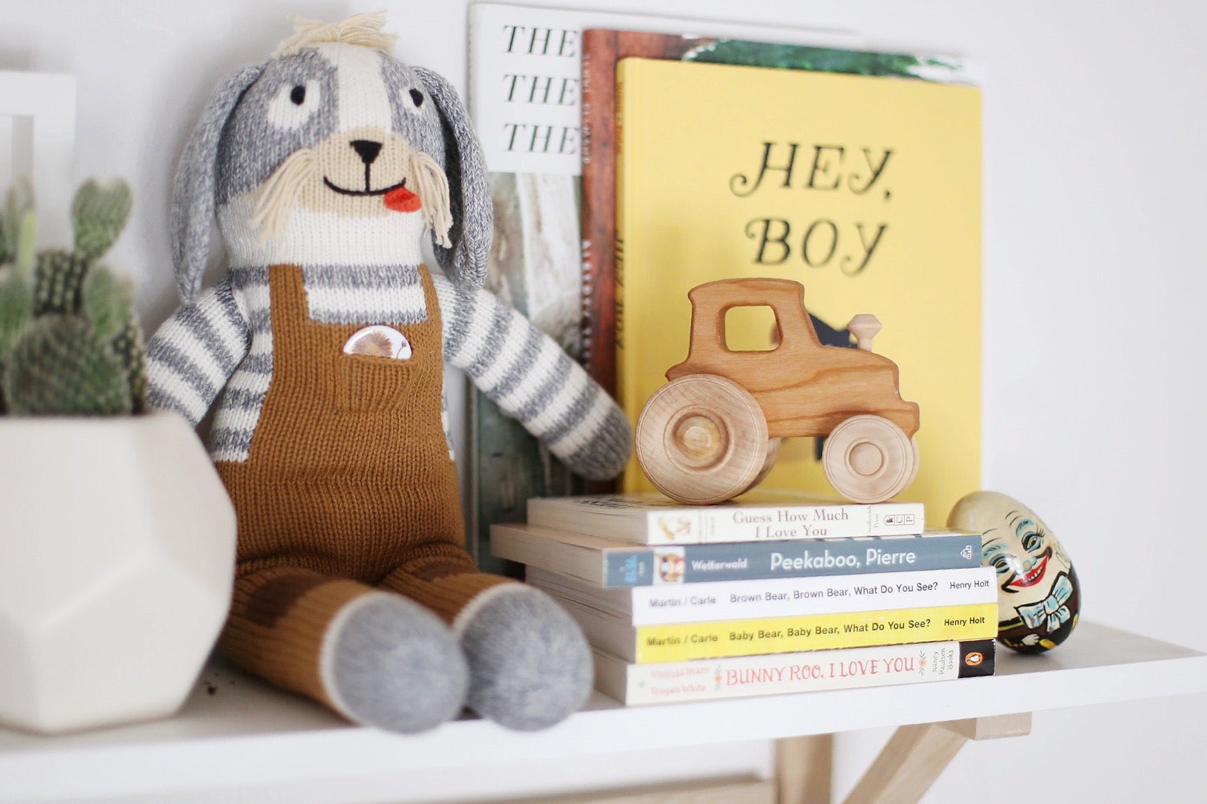 Wooden Toy Tractor, Cherry - Bannor Toys