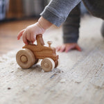 Wooden Toy Tractor, Cherry - Bannor Toys