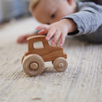 Wooden Toy Tractor, Cherry - Bannor Toys