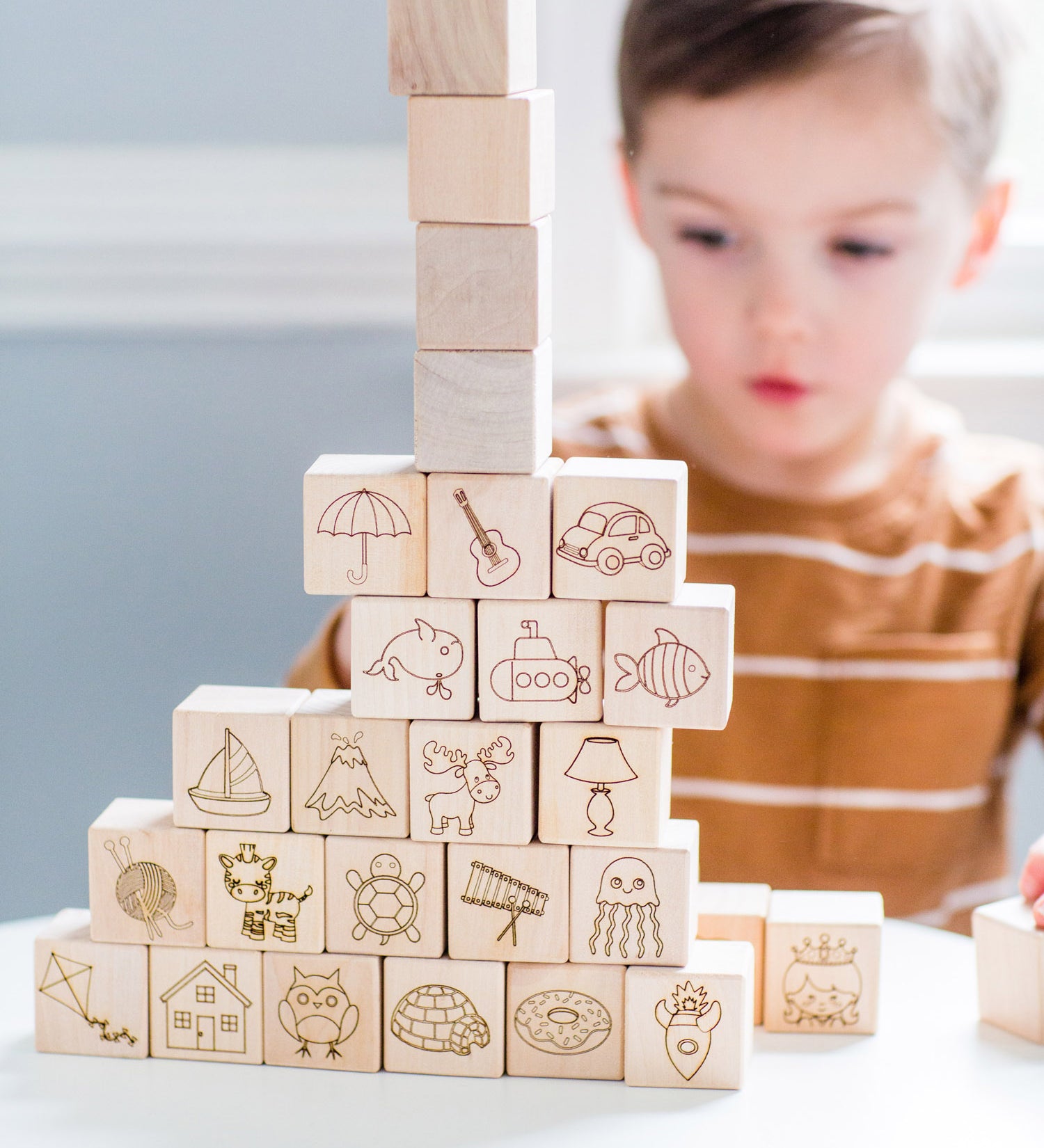 Bump & Baby Milestone Wooden Blocks - Bannor Toys