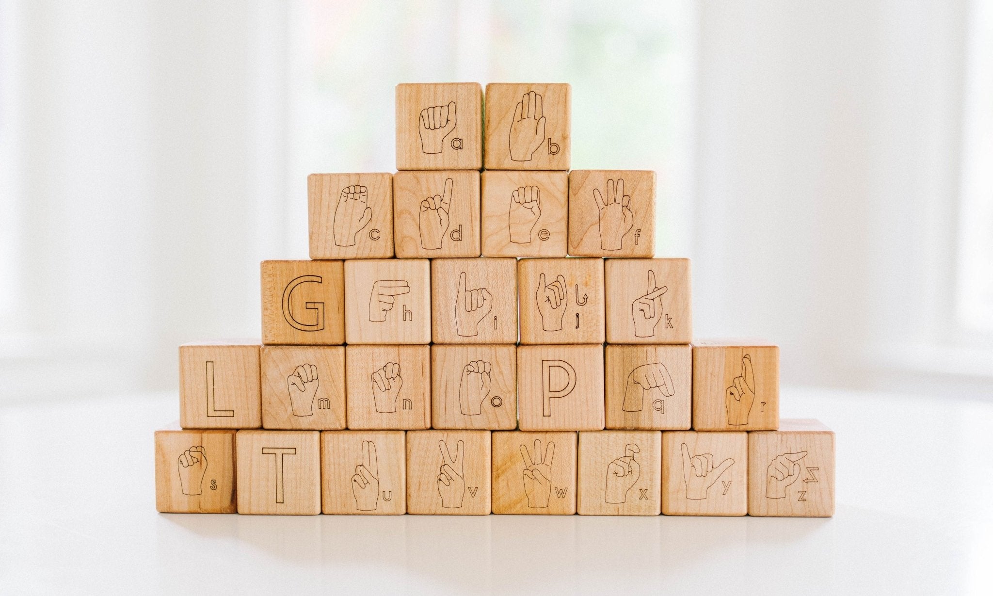Sign Language For Blocks American Sign Language Blocks by Bannor Toys