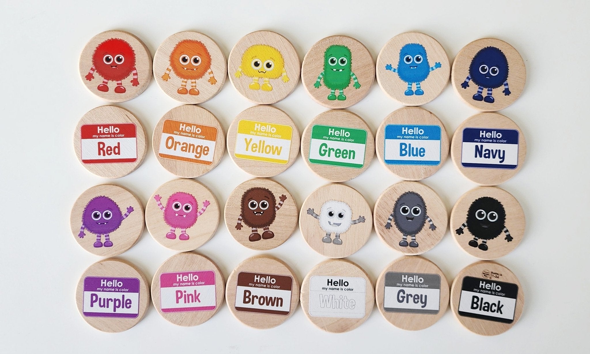 Color Monsters Matching Tiles - Bannor Toys