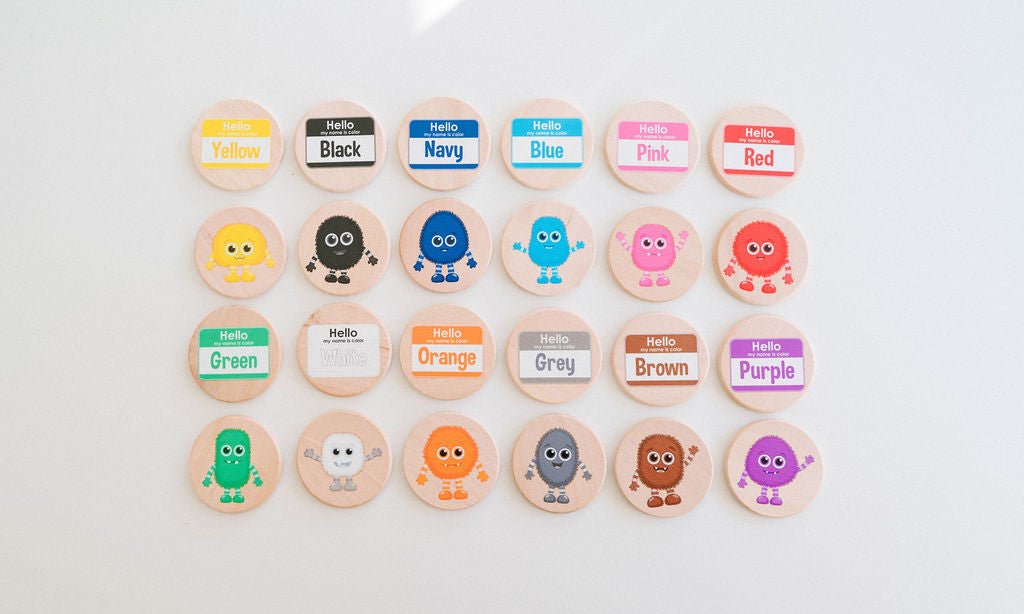 Color Monsters Matching Tiles - Bannor Toys