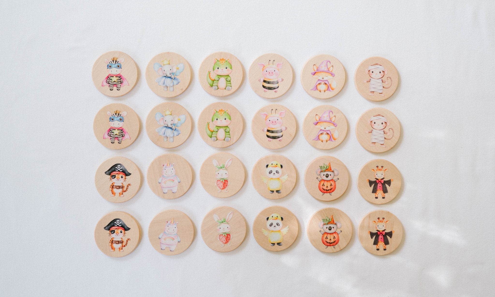 Dress-Up Animals Matching Tiles - Bannor Toys
