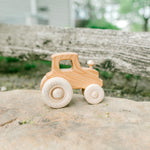 Wooden Toy Tractor, Cherry - Bannor Toys