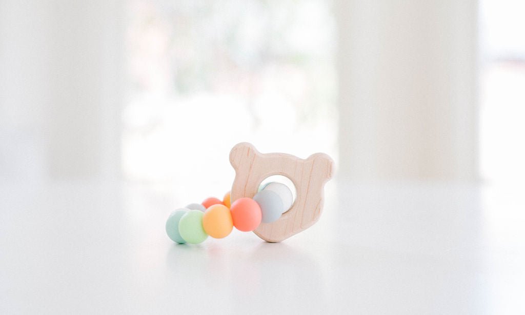 Mini Bear Wooden Baby Teether - Bannor Toys