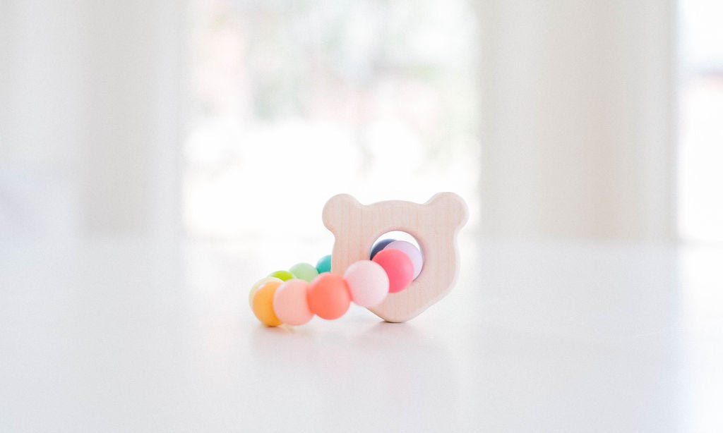 Mini Bear Wooden Baby Teether - Bannor Toys