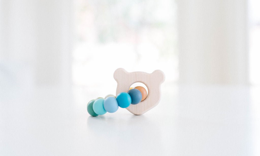 Mini Bear Wooden Baby Teether - Bannor Toys