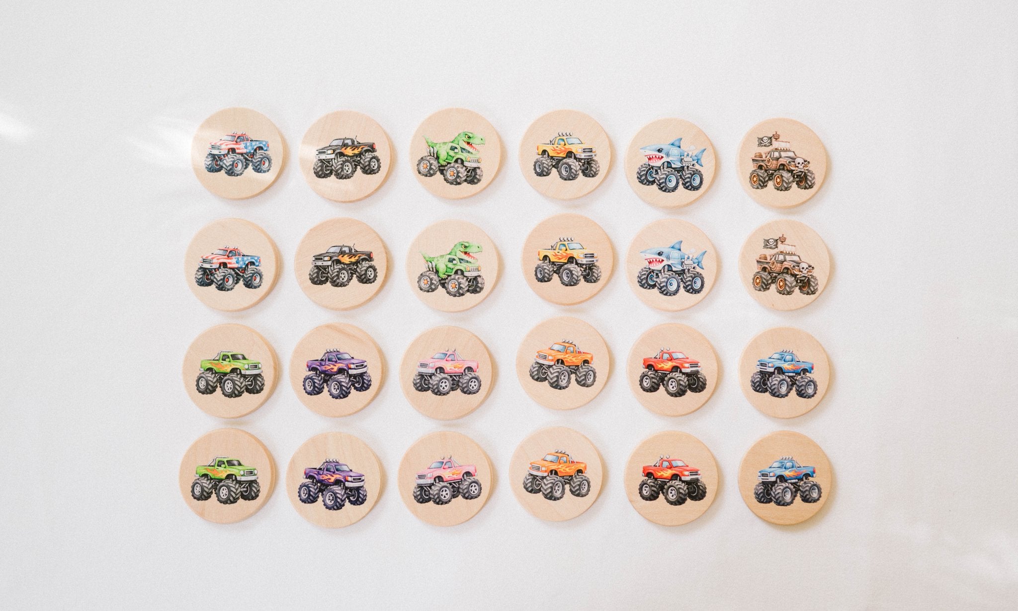 Monster Truck Matching Tiles - Bannor Toys