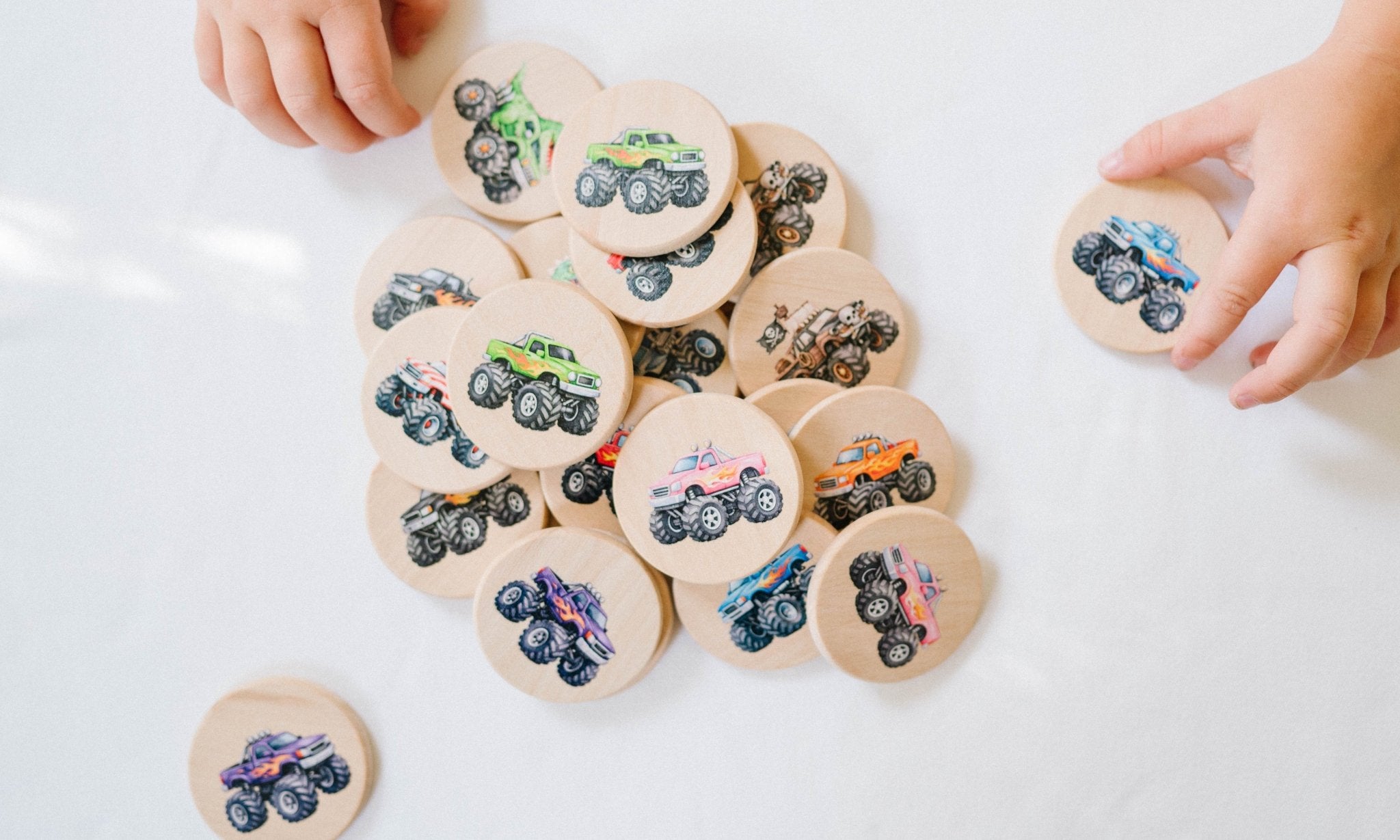 Monster Truck Matching Tiles - Bannor Toys