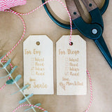 Reusable Need, Want, Read, Wear Gift Tags - Bannor Toys