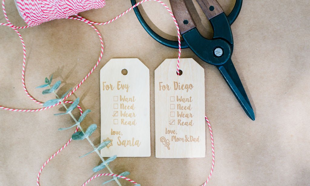 Reusable Need, Want, Read, Wear Gift Tags - Bannor Toys