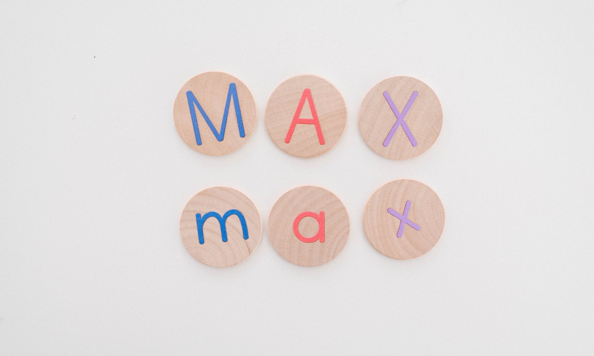 Wooden Alphabet Coins, Uppercase & Lowercase Set - Bannor Toys