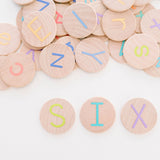 Wooden Alphabet Coins, Uppercase & Lowercase Set - Bannor Toys