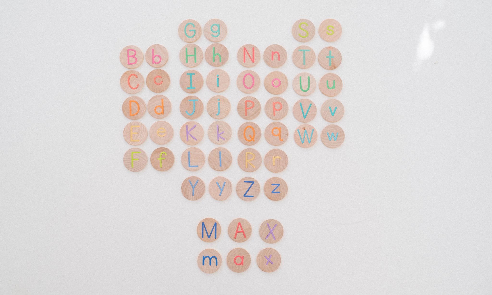 Wooden Alphabet Coins, Uppercase & Lowercase Set - Bannor Toys