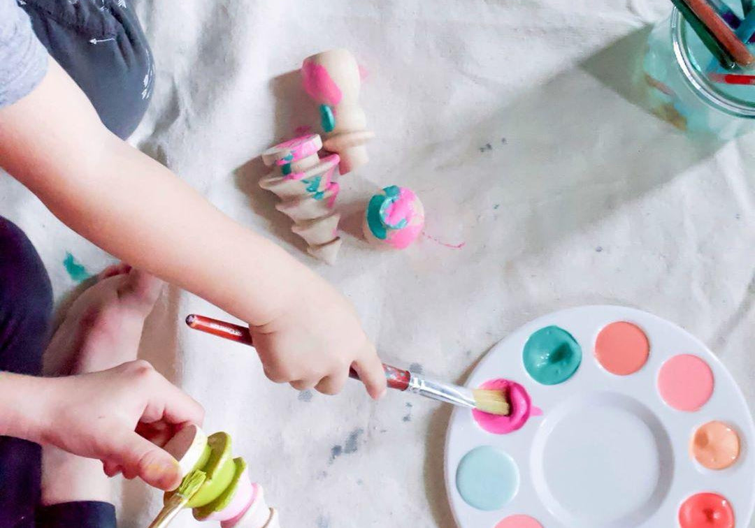 Wooden Paintables - Snowmen + Trees - Bannor Toys