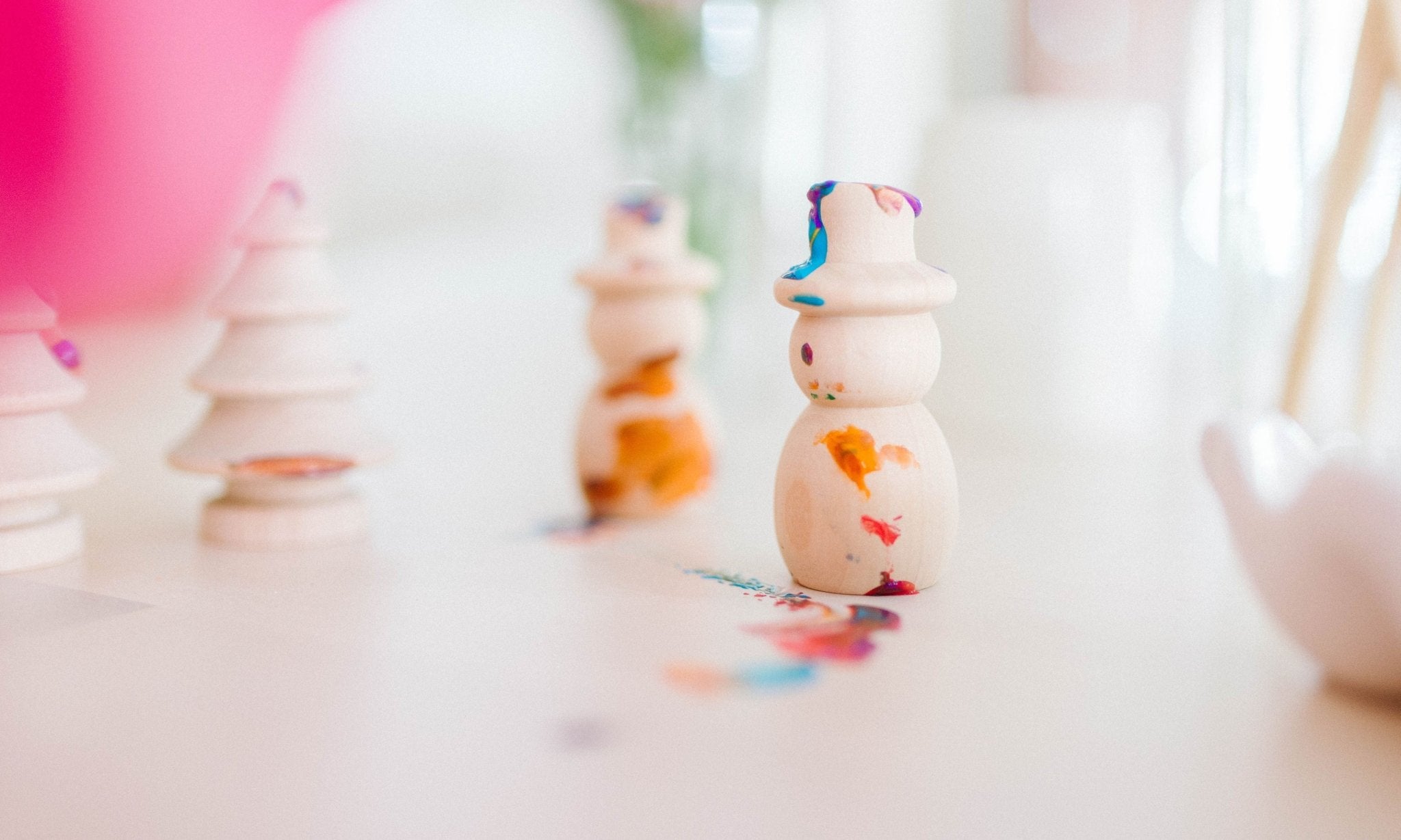Wooden Paintables - Snowmen + Trees - Bannor Toys