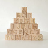 Stack of alphabet blocks