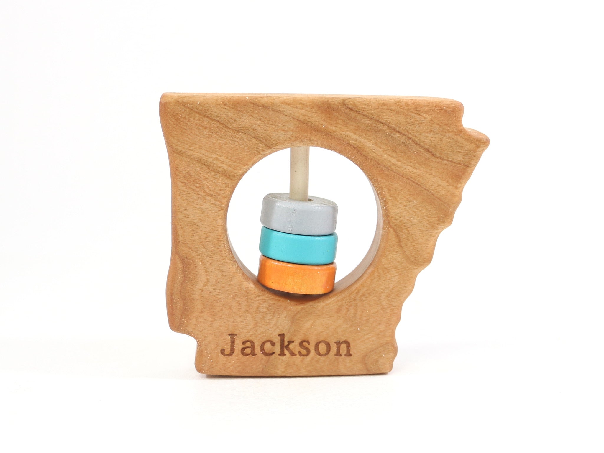 Arkansas State Wooden Baby Rattle™ - Bannor Toys